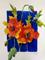 Art: Poppies on Blue by Artist Delilah Smith