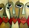 Art: Faces 85p by Artist Thomas C. Fedro