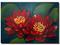 Art: The Two Red Water Lilies by Artist Rita C. Ford