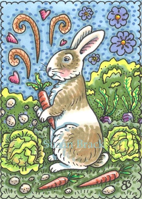 Art: COUNTRY HARE by Artist Susan Brack