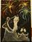 Art: Raccoon Family's 4th of July by Artist Kim Loberg
