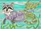 Art: Sea Raccoon Hippocampus SOLD by Artist Kim Loberg