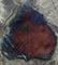 Art: Raku Sunflower Leaf by Artist Deborah Sprague