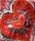 Art: Valentines Day RED Painting Heart Fancy by Artist Ann Murray