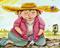 Art: Little Lady Gardener by Artist Ann Murray