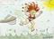 Art: EBSQ Beach MiDdLe AgE CrAzY ACEO Art Card  SOLD by Artist Ann Murray