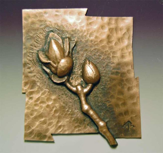 Art: Steel Magnolias, No Wait, They're Copper! by Artist Robin Cruz McGee