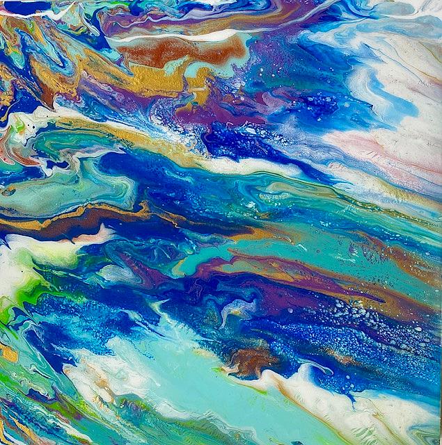 Art: Resin Abstract by Artist Ulrike 'Ricky' Martin