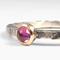 Art: Pink Garnet Stacking Ring by Artist Andree Chenier