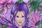 Art: Hiding in the Flowers by Artist Ronne P Barton
