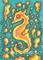 Art: LAVA LAMP SEAHORSE by Artist Susan Brack