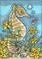 Art: SEAHORSE N DAFFODILS by Artist Susan Brack