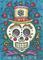 Art: SUGAR SKULL AND HEARTS by Artist Susan Brack