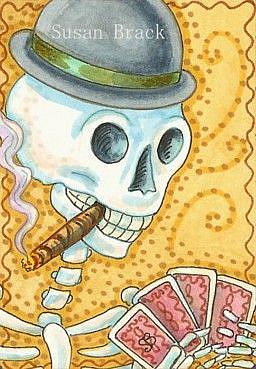 Art: UNCLE JACK LIKED CARDS AND CIGARS by Artist Susan Brack