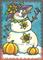 Art: SUNFLOWER SNOW LADY by Artist Susan Brack