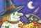 Art: BLACK CAT AND SNOW WITCH by Artist Susan Brack