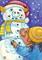 Art: SANTA SNOW PIG by Artist Susan Brack