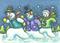 Art: RUNNING THE SNOWMAN DASH by Artist Susan Brack