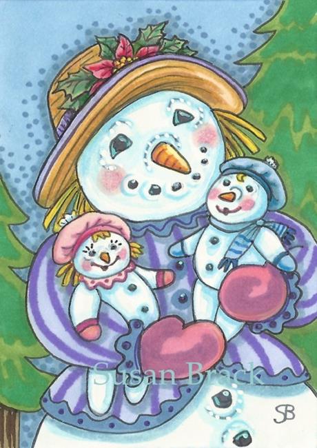 Art: SNOW BABY TWINS by Artist Susan Brack