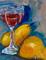 Art: Wine and Pears-sold by Artist Delilah Smith