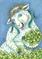 Art: EWE PICKING SHAMROCKS by Artist Susan Brack