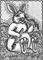 Art: GARDEN FRESH - Rabbit Stamp by Artist Susan Brack