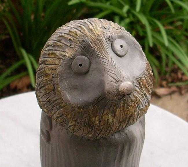 Art: Critter Mom Sculpture by Artist Sherry Key