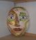 Art: Fiesta Face-Sculpture by Artist Sherry Key