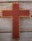 Art: Wood-Leather Cross by Artist Sherry Key