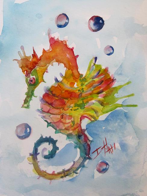 Art: Fancy Seahorse by Artist Delilah Smith