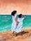 Art: Girls Looking out to Sea by Artist Shoshana Avramovitz