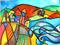 Art: Farms by the Sea by Artist Chris Jeanguenat
