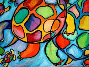 Detail Image for art Turtle Family