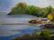 Art: China Camp plein air painting fishing village by Artist Karen Winters