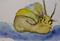 Art: Garden Snail-SOLD by Artist Delilah Smith