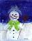 Art: Encaustic Snowman ( available in my ebay store ) by Artist Ulrike 'Ricky' Martin