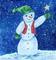 Art: Snowman holding Star  ( sold) by Artist Ulrike 'Ricky' Martin
