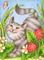 Art: Strawberry Kitten ACEO by Artist Carmen Medlin