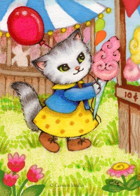 Art: At the Fair ACEO by Artist Carmen Medlin