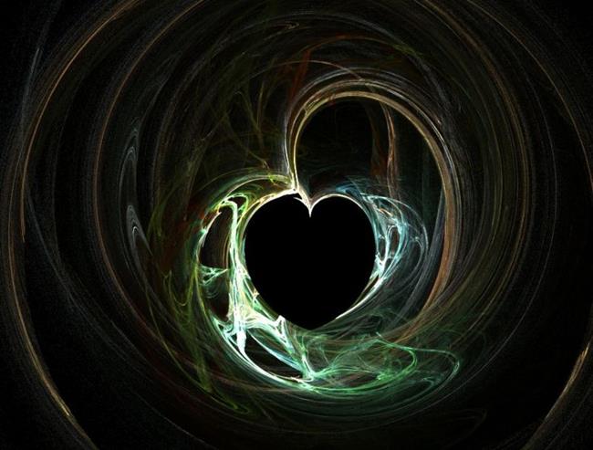 Art: Black Hole Heart (fractal) by Artist Carmen Medlin
