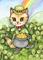 Art: Kitty Luck ACEO by Artist Carmen Medlin