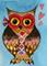 Art: Masked Owl ACEO by Artist Carmen Medlin