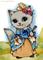 Art: Rococo Kitty ACEO by Artist Carmen Medlin