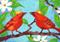 Art: Tanager Kings by Artist Carmen Medlin