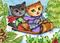 Art: Toboggan Ride ACEO by Artist Carmen Medlin