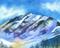 Art: Wintery Mountain by Artist Carmen Medlin
