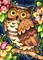 Art: Hoot Garden ACEO by Artist Carmen Medlin