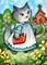 Art: Walk to the Schoolhouse ACEO by Artist Carmen Medlin