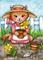 Art: Planting Daffodils ACEO by Artist Carmen Medlin