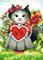 Art: Paper Heart ACEO by Artist Carmen Medlin
